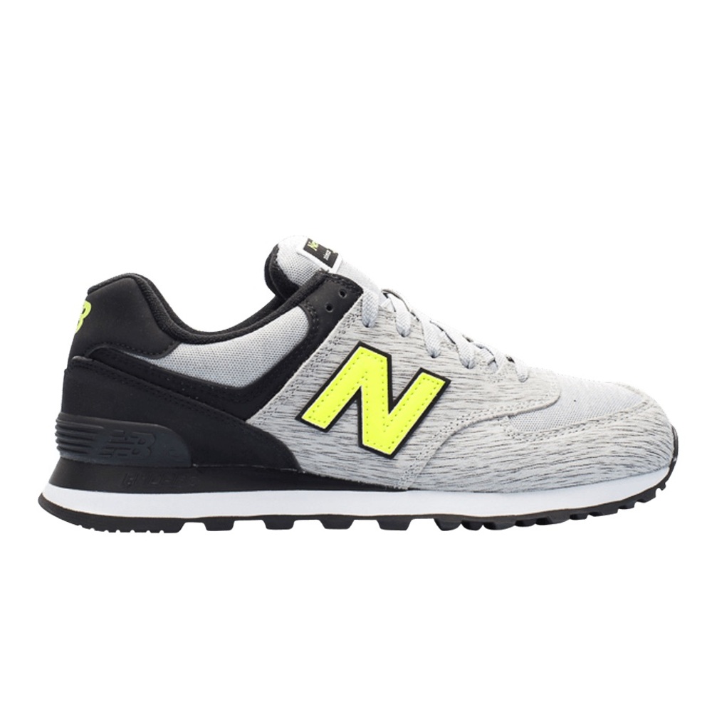 New Balance | 574 Sweatshirt Pack Running Shoe - Grey/Black/Yellow - Size 8